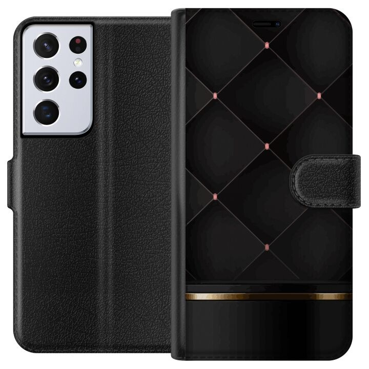 Wallet case for Samsung Galaxy S21 Ultra 5G with Luxury line design in the group SMARTPHONE & TABLETS / Phone cases / Samsung at TP E-commerce Nordic AB (A62429)