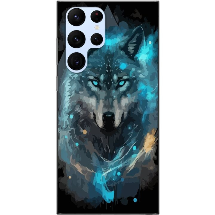 Mobile case for Samsung Galaxy S22 Ultra 5G with Wolf design in the group SMARTPHONE & TABLETS / Phone cases / Samsung at TP E-commerce Nordic AB (A62608)