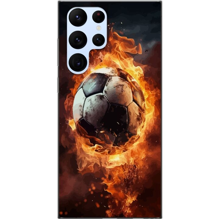 Mobile case for Samsung Galaxy S22 Ultra 5G with Football design in the group SMARTPHONE & TABLETS / Phone cases / Samsung at TP E-commerce Nordic AB (A62624)