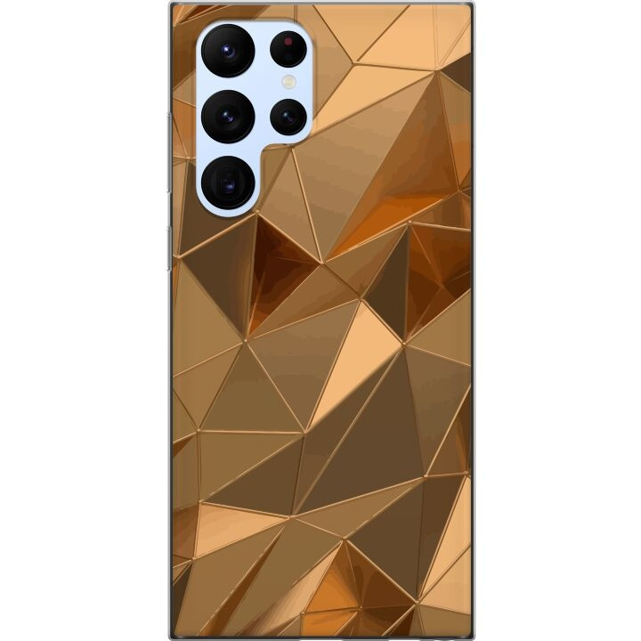 Mobile case for Samsung Galaxy S22 Ultra 5G with 3D Gold design in the group SMARTPHONE & TABLETS / Phone cases / Samsung at TP E-commerce Nordic AB (A62627)