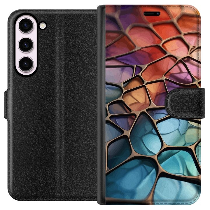 Wallet case for Samsung Galaxy S23+ with Metallic pattern design in the group SMARTPHONE & TABLETS / Phone cases / Samsung at TP E-commerce Nordic AB (A62748)