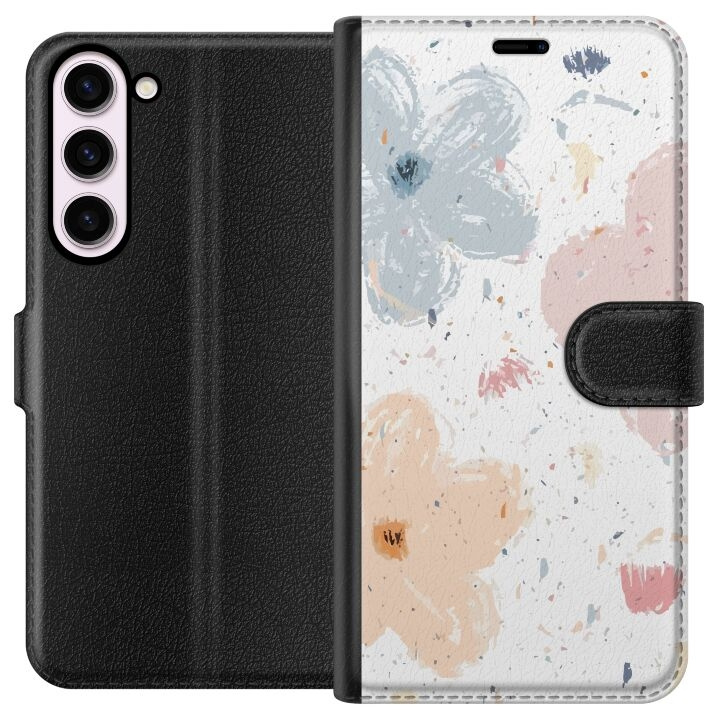 Wallet case for Samsung Galaxy S23+ with Flowers design in the group SMARTPHONE & TABLETS / Phone cases / Samsung at TP E-commerce Nordic AB (A62750)