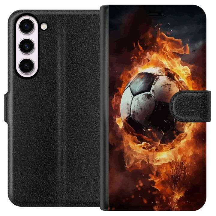 Wallet case for Samsung Galaxy S23+ with Football design in the group SMARTPHONE & TABLETS / Phone cases / Samsung at TP E-commerce Nordic AB (A62759)