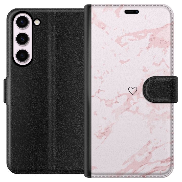 Wallet case for Samsung Galaxy S23+ with Pink Heart design in the group SMARTPHONE & TABLETS / Phone cases / Samsung at TP E-commerce Nordic AB (A62761)