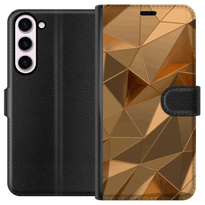 Wallet case for Samsung Galaxy S23+ with 3D Gold design in the group SMARTPHONE & TABLETS / Phone cases / Samsung at TP E-commerce Nordic AB (A62762)