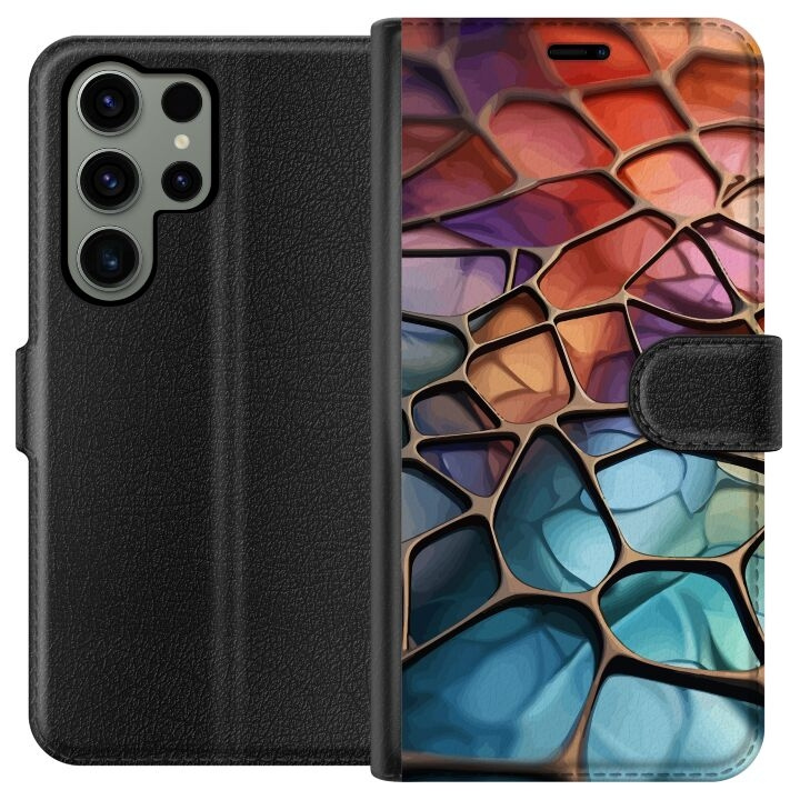 Wallet case for Samsung Galaxy S23 Ultra with Metallic pattern design in the group SMARTPHONE & TABLETS / Phone cases / Samsung at TP E-commerce Nordic AB (A62802)