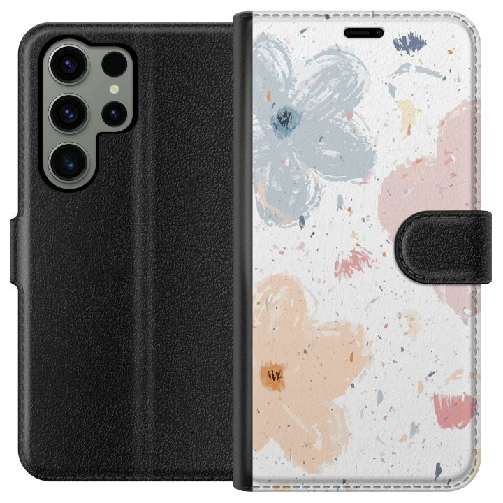 Wallet case for Samsung Galaxy S23 Ultra with Flowers design in the group SMARTPHONE & TABLETS / Phone cases / Samsung at TP E-commerce Nordic AB (A62804)