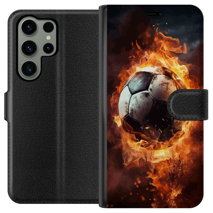 Wallet case for Samsung Galaxy S23 Ultra with Football design in the group SMARTPHONE & TABLETS / Phone cases / Samsung at TP E-commerce Nordic AB (A62813)