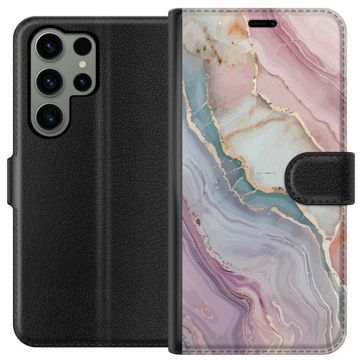 Wallet case for Samsung Galaxy S23 Ultra with Marble design in the group SMARTPHONE & TABLETS / Phone cases / Samsung at TP E-commerce Nordic AB (A62814)