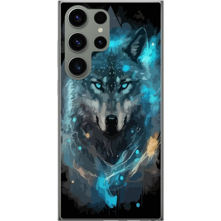 Mobile case for Samsung Galaxy S23 Ultra with Wolf design in the group SMARTPHONE & TABLETS / Phone cases / Samsung at TP E-commerce Nordic AB (A62824)