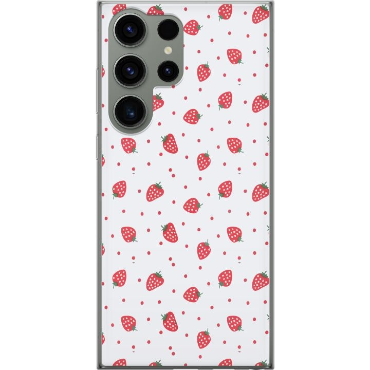 Mobile case for Samsung Galaxy S23 Ultra with Strawberries design in the group SMARTPHONE & TABLETS / Phone cases / Samsung at TP E-commerce Nordic AB (A62836)