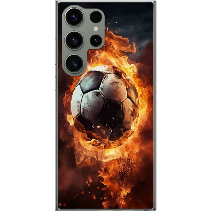 Mobile case for Samsung Galaxy S23 Ultra with Football design in the group SMARTPHONE & TABLETS / Phone cases / Samsung at TP E-commerce Nordic AB (A62840)