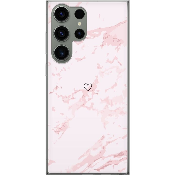 Mobile case for Samsung Galaxy S23 Ultra with Pink Heart design in the group SMARTPHONE & TABLETS / Phone cases / Samsung at TP E-commerce Nordic AB (A62842)