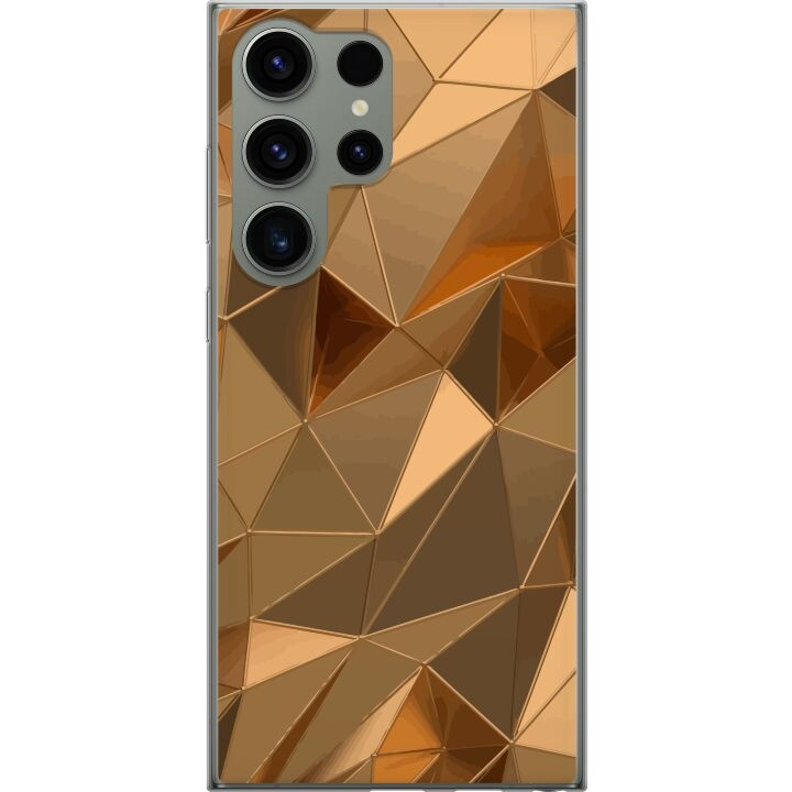 Mobile case for Samsung Galaxy S23 Ultra with 3D Gold design in the group SMARTPHONE & TABLETS / Phone cases / Samsung at TP E-commerce Nordic AB (A62843)