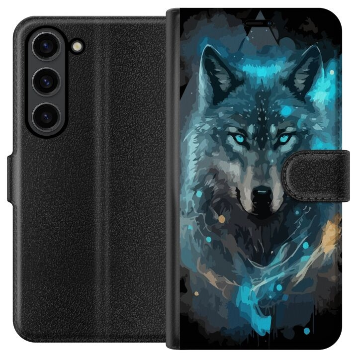 Wallet case for Samsung Galaxy S24+ with Wolf design in the group SMARTPHONE & TABLETS / Phone cases / Samsung at TP E-commerce Nordic AB (A62905)