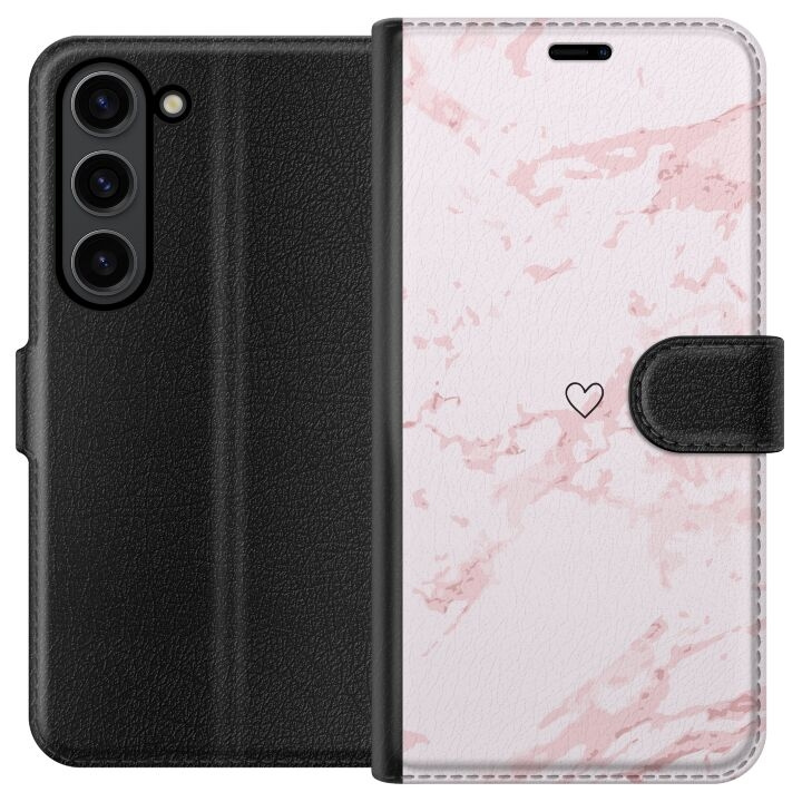 Wallet case for Samsung Galaxy S24+ with Pink Heart design in the group SMARTPHONE & TABLETS / Phone cases / Samsung at TP E-commerce Nordic AB (A62923)