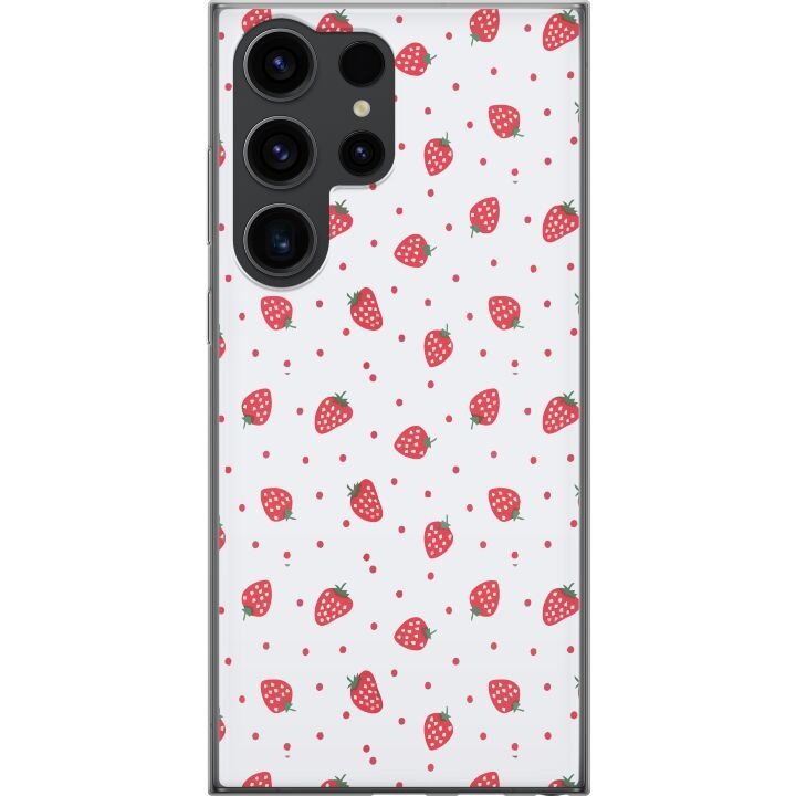 Mobile case for Samsung Galaxy S24 Ultra with Strawberries design in the group SMARTPHONE & TABLETS / Phone cases / Samsung at TP E-commerce Nordic AB (A62998)