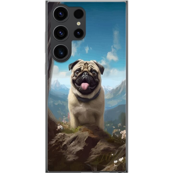 Mobile case for Samsung Galaxy S24 Ultra with Happy Dog design in the group SMARTPHONE & TABLETS / Phone cases / Samsung at TP E-commerce Nordic AB (A62999)