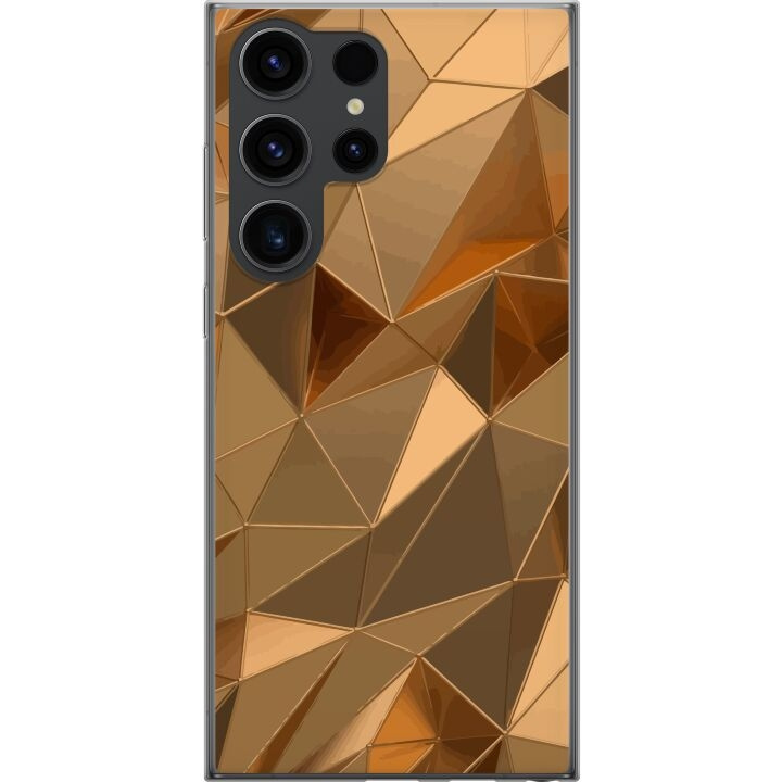 Mobile case for Samsung Galaxy S24 Ultra with 3D Gold design in the group SMARTPHONE & TABLETS / Phone cases / Samsung at TP E-commerce Nordic AB (A63005)