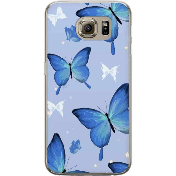 Mobile case for Samsung Galaxy S6 with Blue butterflies design in the group SMARTPHONE & TABLETS / Phone cases / Samsung at TP E-commerce Nordic AB (A63024)