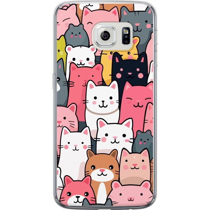 Mobile case for Samsung Galaxy S6 edge with Cat pattern design in the group SMARTPHONE & TABLETS / Phone cases / Samsung at TP E-commerce Nordic AB (A63043)