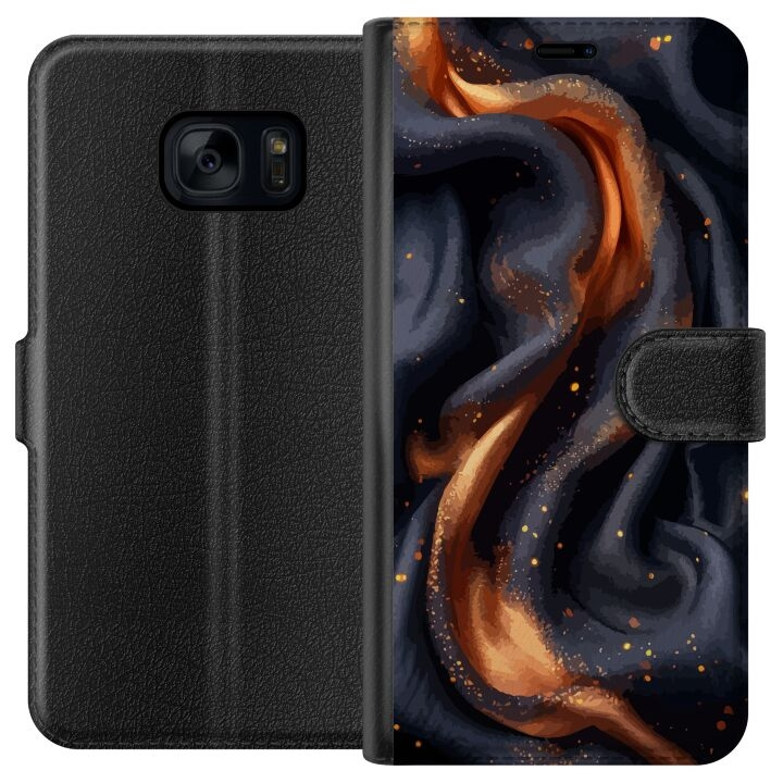 Wallet case for Samsung Galaxy S7 with Fiery silk design in the group SMARTPHONE & TABLETS / Phone cases / Samsung at TP E-commerce Nordic AB (A63063)