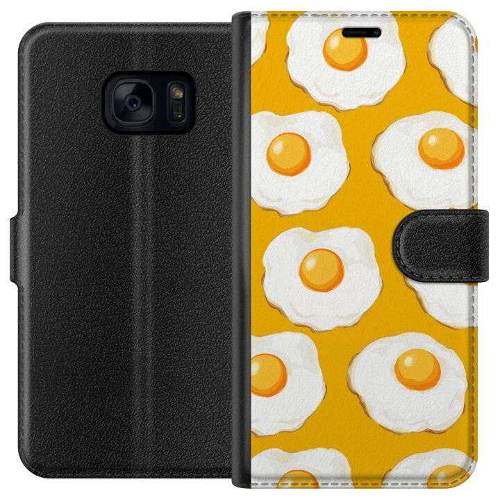 Wallet case for Samsung Galaxy S7 with Fried egg design in the group SMARTPHONE & TABLETS / Phone cases / Samsung at TP E-commerce Nordic AB (A63064)