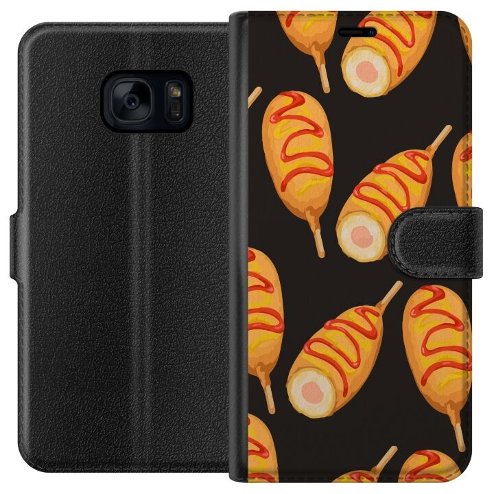 Wallet case for Samsung Galaxy S7 with Chicken drumstick design in the group SMARTPHONE & TABLETS / Phone cases / Samsung at TP E-commerce Nordic AB (A63071)