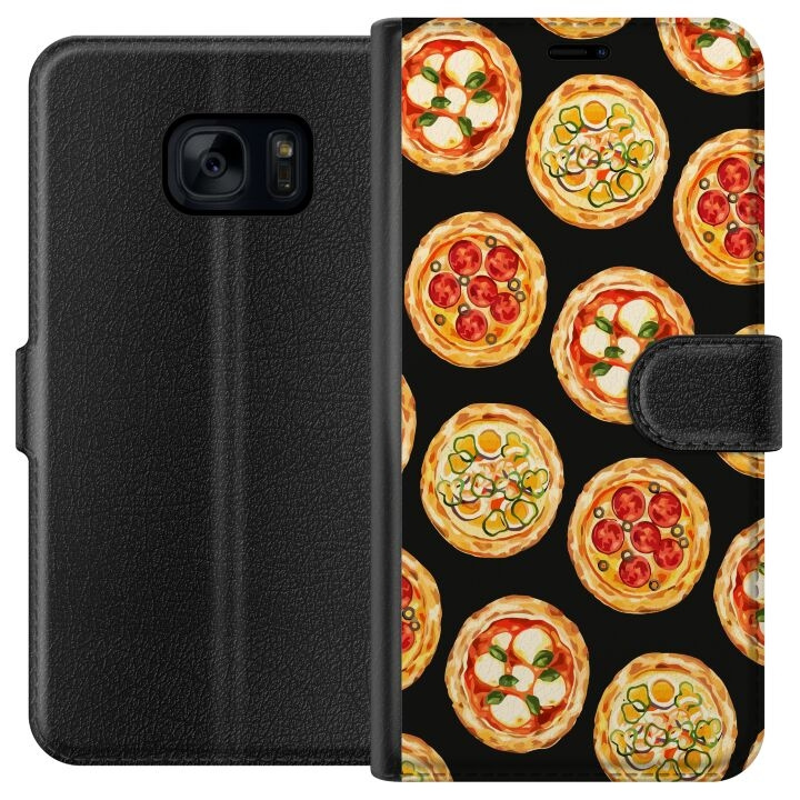 Wallet case for Samsung Galaxy S7 with Pizza design in the group SMARTPHONE & TABLETS / Phone cases / Samsung at TP E-commerce Nordic AB (A63075)