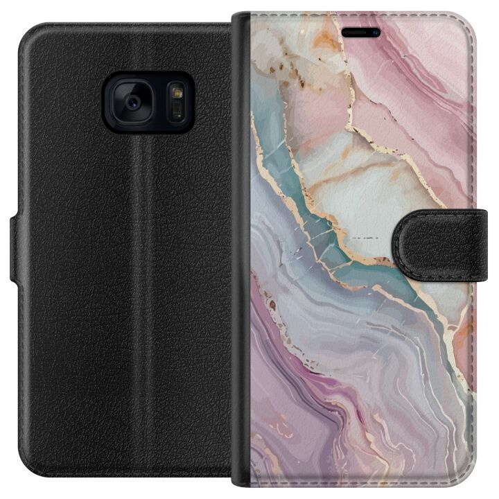 Wallet case for Samsung Galaxy S7 with Marble design in the group SMARTPHONE & TABLETS / Phone cases / Samsung at TP E-commerce Nordic AB (A63084)