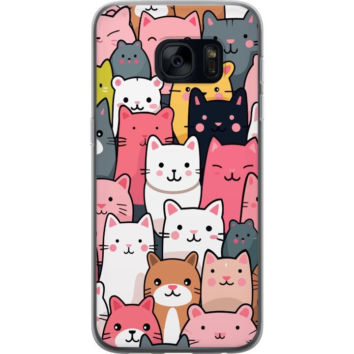 Mobile case for Samsung Galaxy S7 with Cat pattern design in the group SMARTPHONE & TABLETS / Phone cases / Samsung at TP E-commerce Nordic AB (A63097)