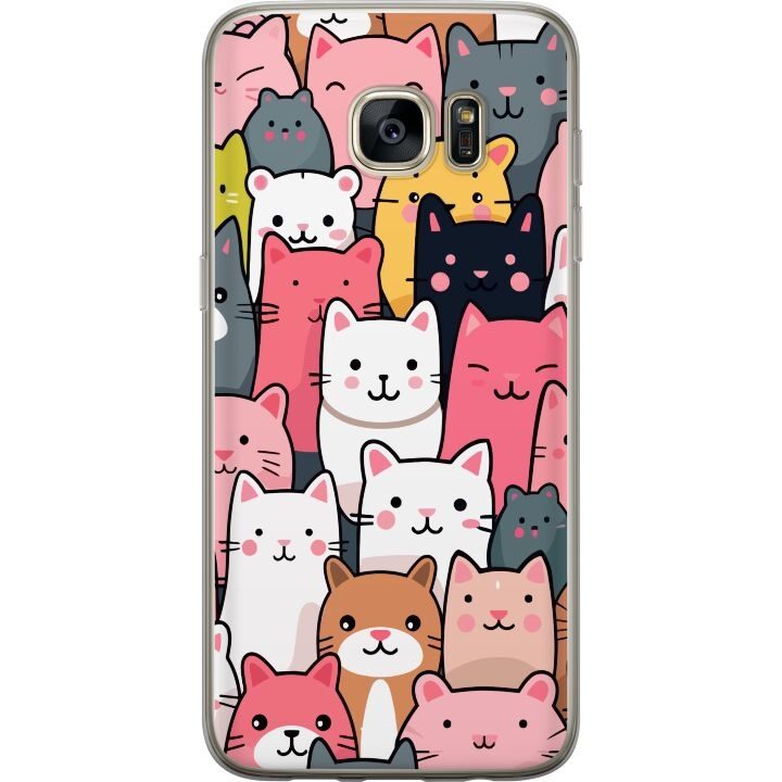 Mobile case for Samsung Galaxy S7 edge with Cat pattern design in the group SMARTPHONE & TABLETS / Phone cases / Samsung at TP E-commerce Nordic AB (A63124)