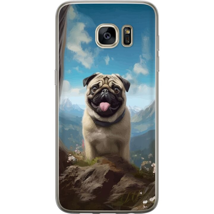 Mobile case for Samsung Galaxy S7 edge with Happy Dog design in the group SMARTPHONE & TABLETS / Phone cases / Samsung at TP E-commerce Nordic AB (A63134)