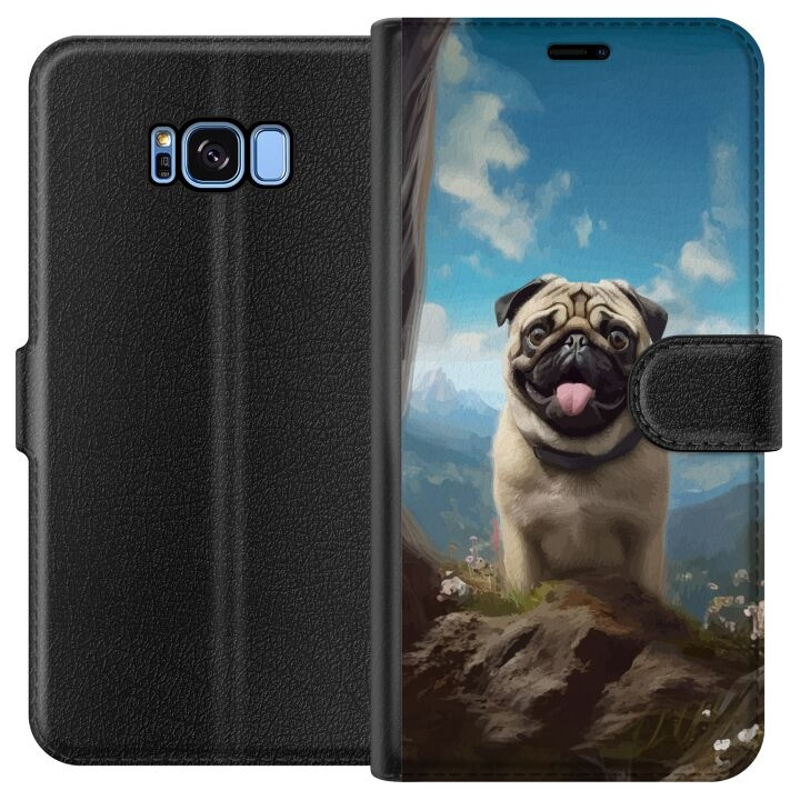 Wallet case for Samsung Galaxy S8 with Happy Dog design in the group SMARTPHONE & TABLETS / Phone cases / Samsung at TP E-commerce Nordic AB (A63161)