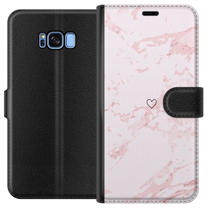 Wallet case for Samsung Galaxy S8 with Pink Heart design in the group SMARTPHONE & TABLETS / Phone cases / Samsung at TP E-commerce Nordic AB (A63166)