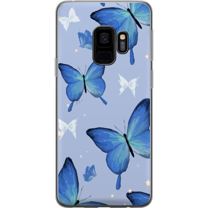 Mobile case for Samsung Galaxy S9 with Blue butterflies design in the group SMARTPHONE & TABLETS / Phone cases / Samsung at TP E-commerce Nordic AB (A63267)