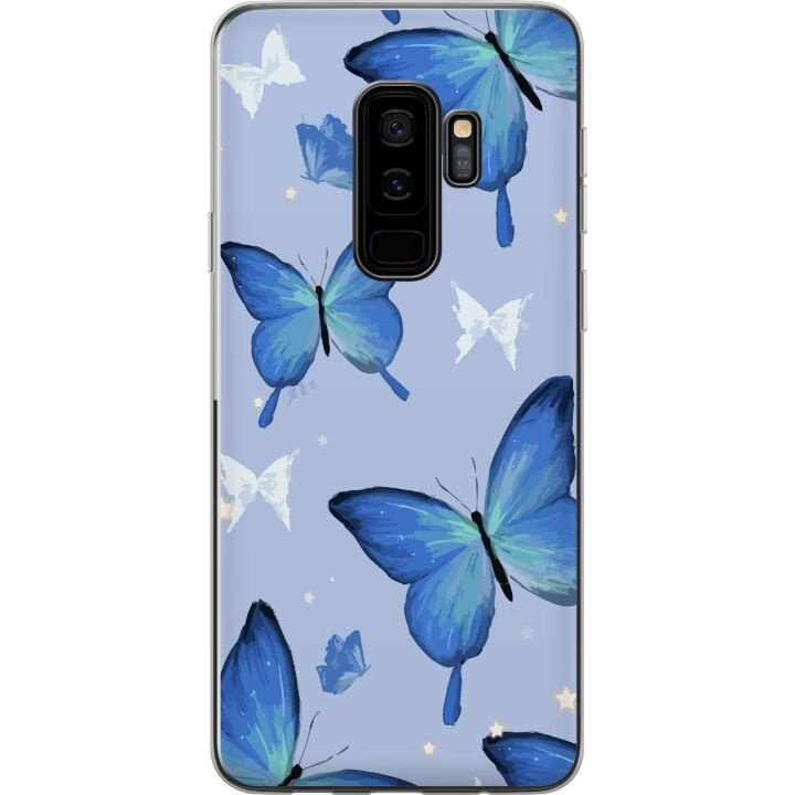 Mobile case for Samsung Galaxy S9+ with Blue butterflies design in the group SMARTPHONE & TABLETS / Phone cases / Samsung at TP E-commerce Nordic AB (A63321)