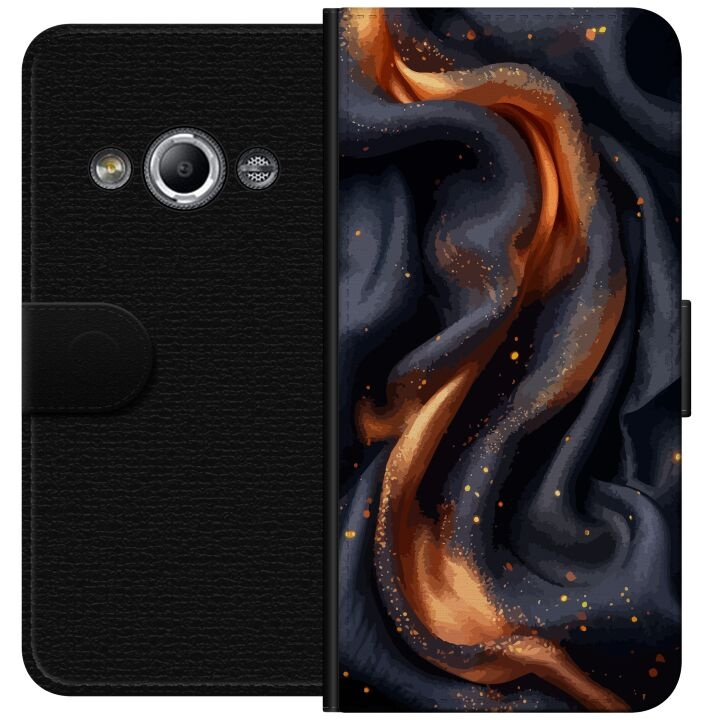 Wallet case for Samsung Galaxy Xcover 3 with Fiery silk design in the group SMARTPHONE & TABLETS / Phone cases / Samsung at TP E-commerce Nordic AB (A63333)