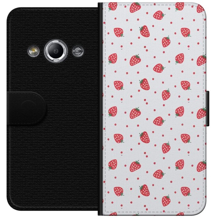 Wallet case for Samsung Galaxy Xcover 3 with Strawberries design in the group SMARTPHONE & TABLETS / Phone cases / Samsung at TP E-commerce Nordic AB (A63349)