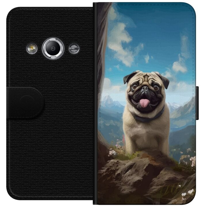 Wallet case for Samsung Galaxy Xcover 3 with Happy Dog design in the group SMARTPHONE & TABLETS / Phone cases / Samsung at TP E-commerce Nordic AB (A63350)