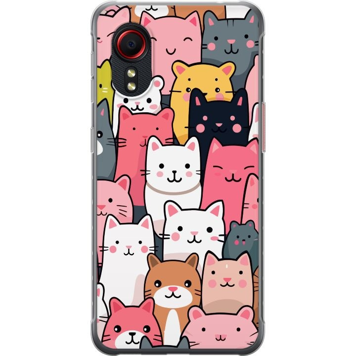 Mobile case for Samsung Galaxy Xcover 5 with Cat pattern design in the group SMARTPHONE & TABLETS / Phone cases / Samsung at TP E-commerce Nordic AB (A63448)