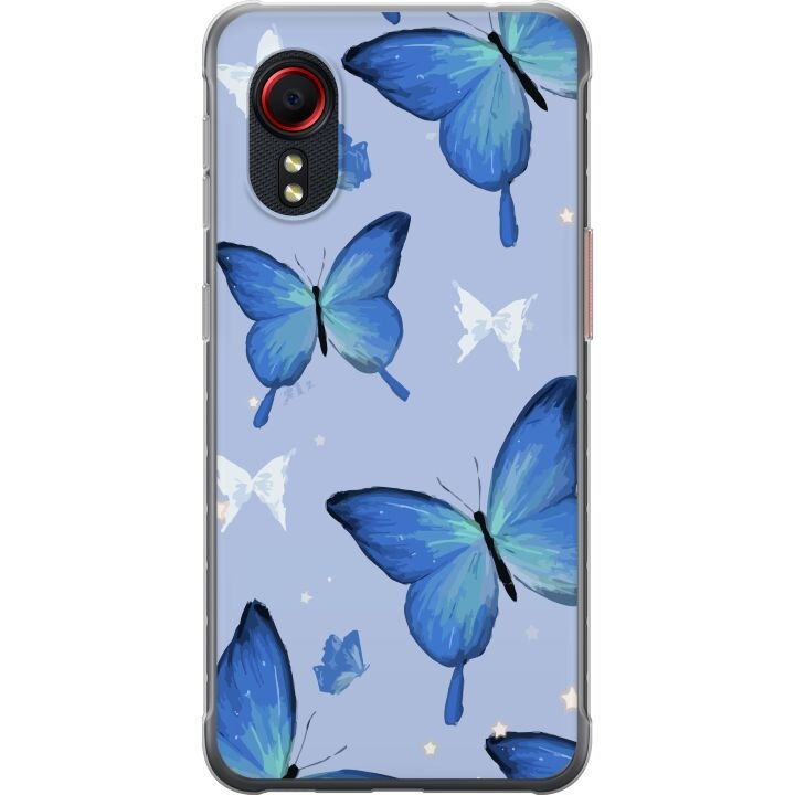 Mobile case for Samsung Galaxy Xcover 5 with Blue butterflies design in the group SMARTPHONE & TABLETS / Phone cases / Samsung at TP E-commerce Nordic AB (A63456)