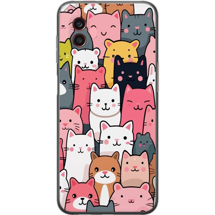 Mobile case for Samsung Galaxy Xcover6 Pro with Cat pattern design in the group SMARTPHONE & TABLETS / Phone cases / Samsung at TP E-commerce Nordic AB (A63475)