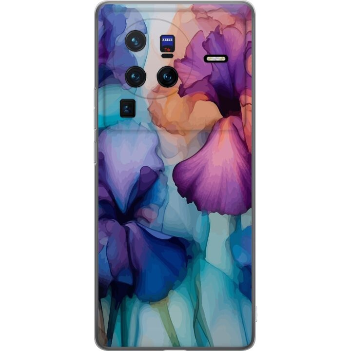 Mobile case for vivo X80 Pro with Magical flowers design in the group SMARTPHONE & TABLETS / Phone cases / vivo at TP E-commerce Nordic AB (A63686)