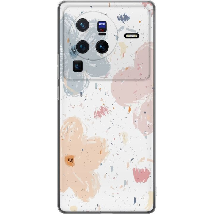 Mobile case for vivo X80 Pro with Flowers design in the group SMARTPHONE & TABLETS / Phone cases / vivo at TP E-commerce Nordic AB (A63695)