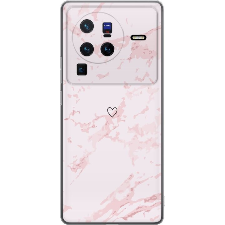 Mobile case for vivo X80 Pro with Pink Heart design in the group SMARTPHONE & TABLETS / Phone cases / vivo at TP E-commerce Nordic AB (A63706)