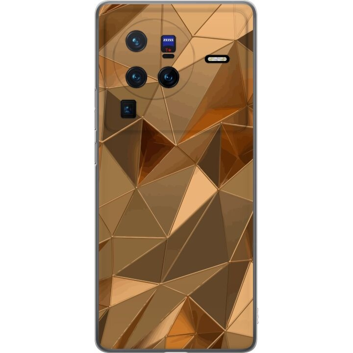 Mobile case for vivo X80 Pro with 3D Gold design in the group SMARTPHONE & TABLETS / Phone cases / vivo at TP E-commerce Nordic AB (A63707)