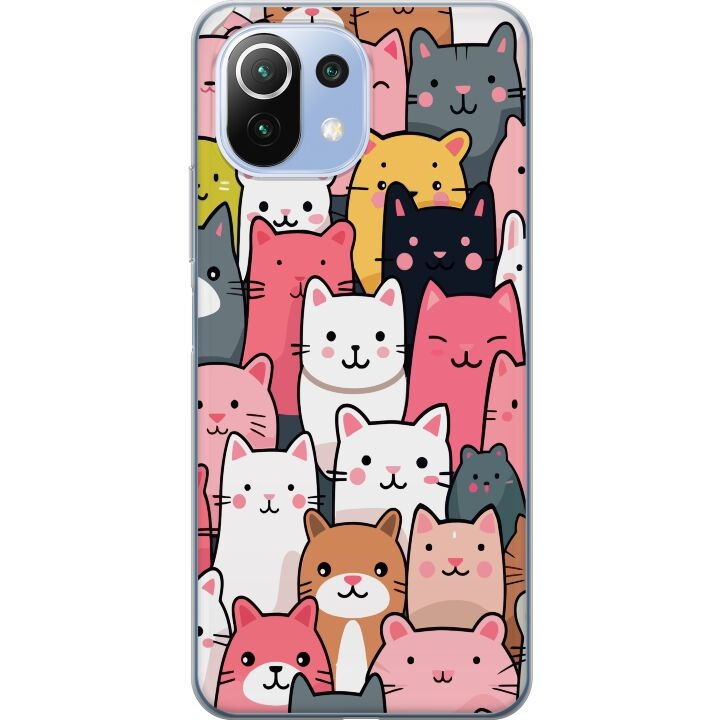 Mobile case for Xiaomi 11 Lite 5G NE with Cat pattern design in the group SMARTPHONE & TABLETS / Phone cases / Xiaomi at TP E-commerce Nordic AB (A63718)