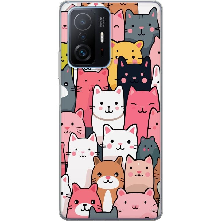 Mobile case for Xiaomi 11T with Cat pattern design in the group SMARTPHONE & TABLETS / Phone cases / Xiaomi at TP E-commerce Nordic AB (A63772)