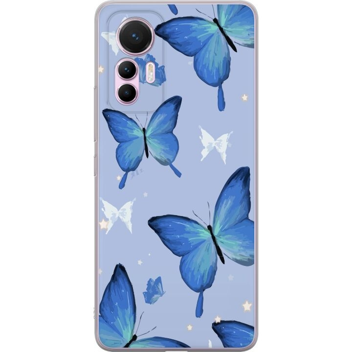 Mobile case for Xiaomi 12 Lite with Blue butterflies design in the group SMARTPHONE & TABLETS / Phone cases / Xiaomi at TP E-commerce Nordic AB (A63888)